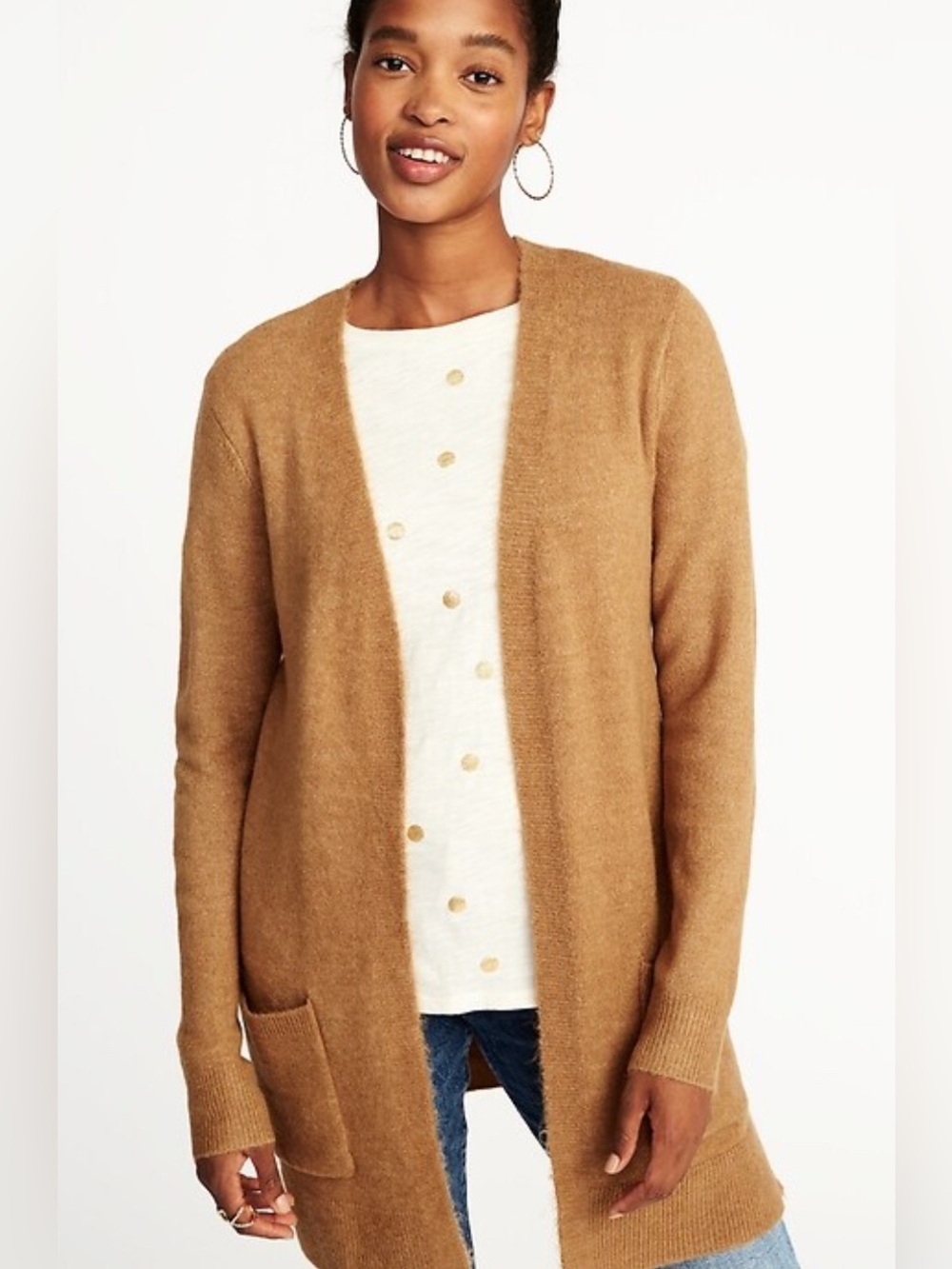 Old Navy Camel Open Front Cardigan Sweater XS